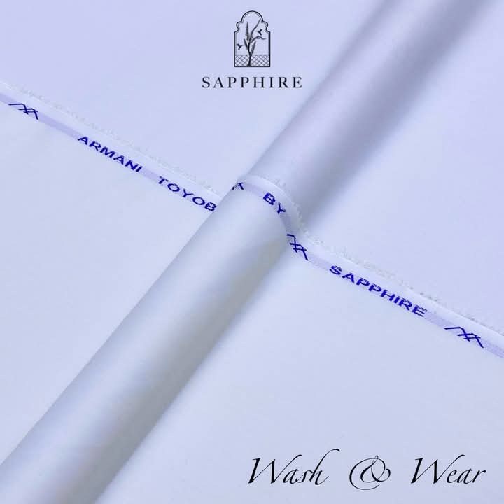SAPPHIRE ARMANI TOYOBO WASH & WEAR WHITE