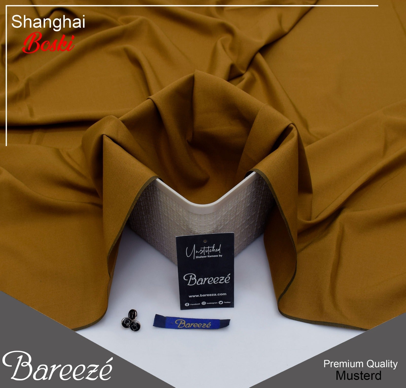 RIASAT FABRICS WASH&WEAR SHANGHAI BOSKI MUSTERD