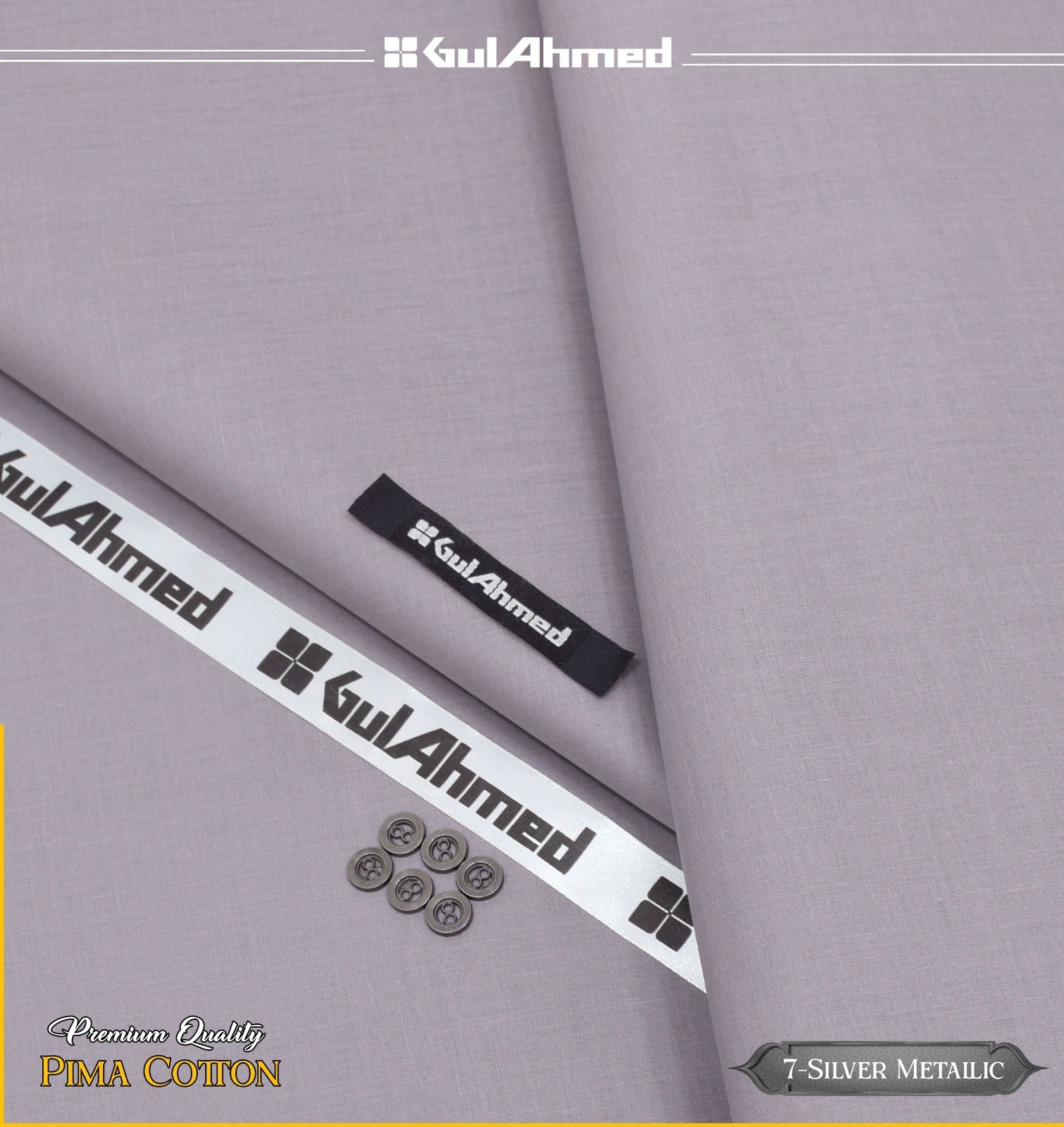 PURE COTTON SILVER METAILIC
